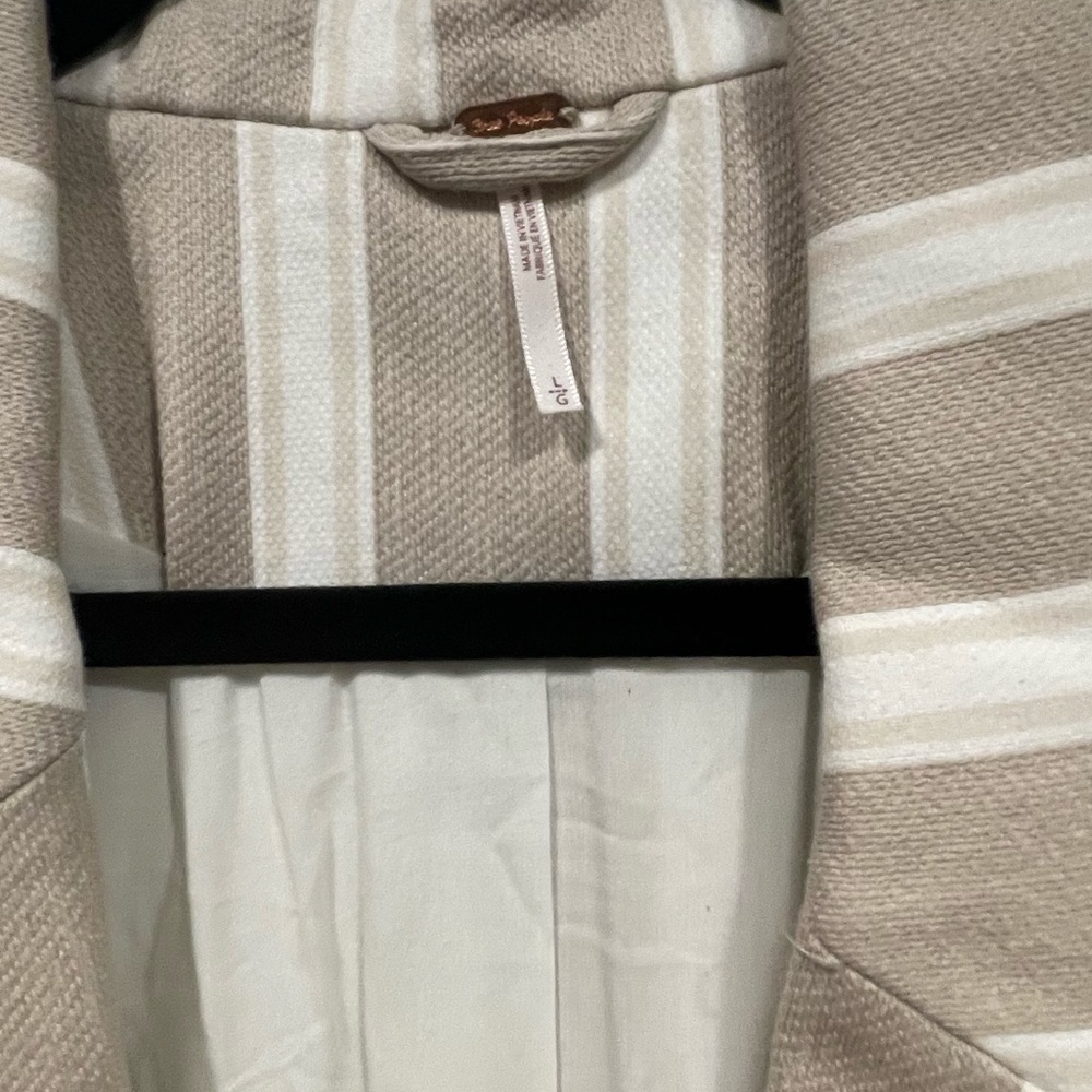 Vertical stripe tunic length blazer by green people - Picture 6 of 12